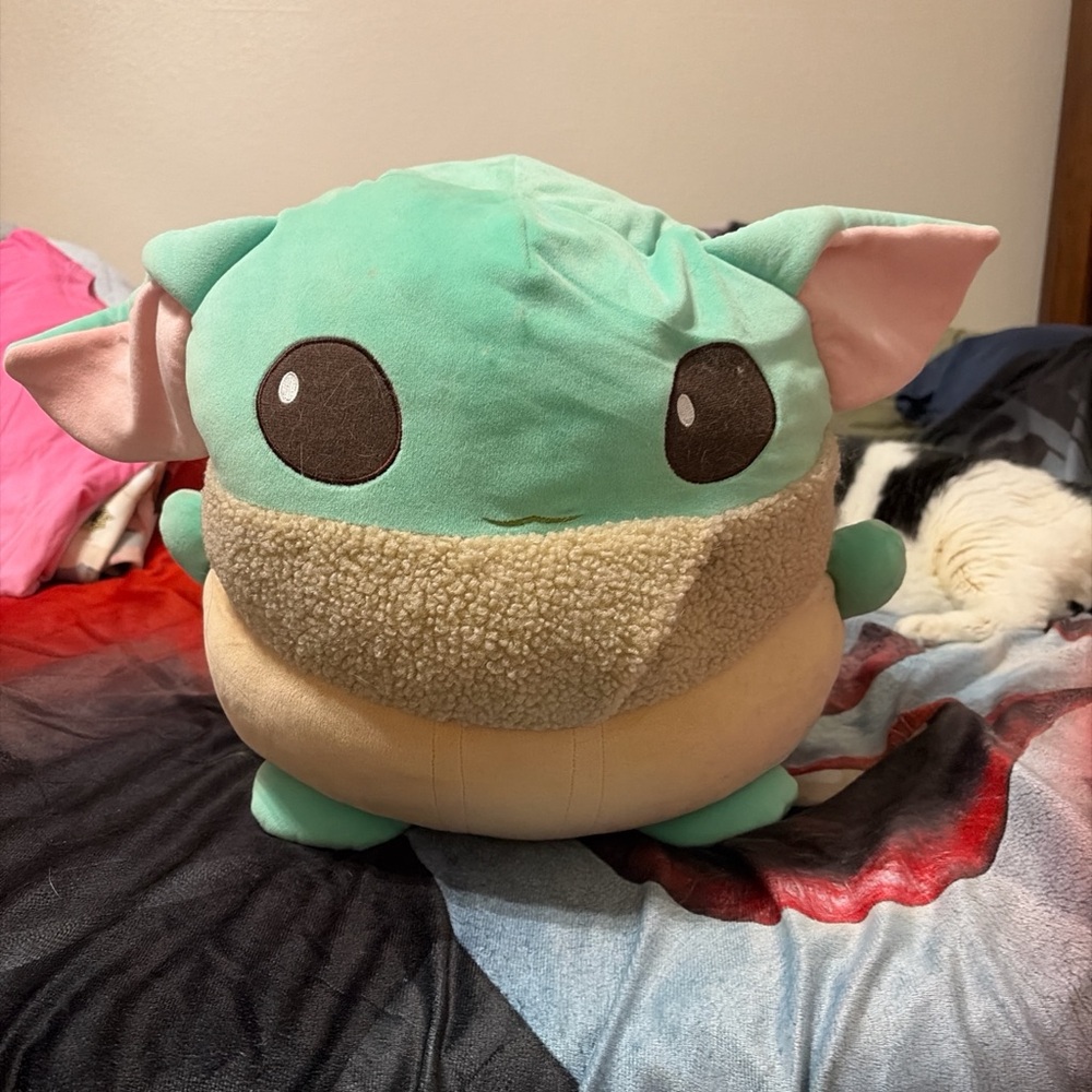 Green and Pink Plush Toy for Small Pets